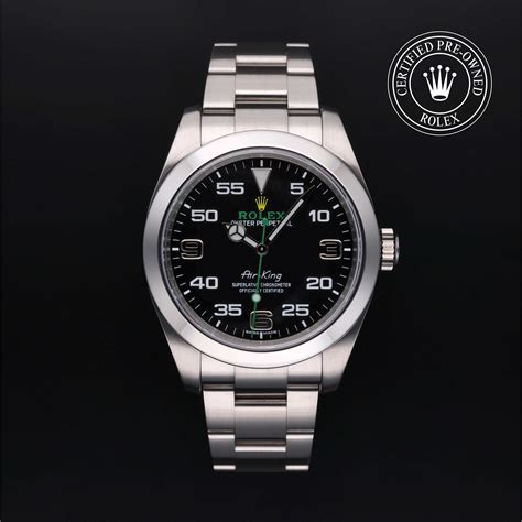 rolex certified pre-owned air-king 2019|used rolex air king 40mm.